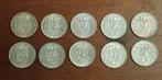 Complete serie gulden Juliana zilver 10 stuks, Postzegels en Munten, Munten | Nederland, Ophalen of Verzenden, Koningin Juliana
