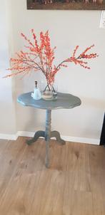 Landelijke wijntafel/bijzettafel . Kleur grijs/groen., Huis en Inrichting, Ophalen, Vierkant, 55 tot 75 cm