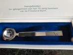 Verzilverd lepeltje Friesland Bank 75 jaar., Overige materialen, Verzilverd, Nieuw, Ophalen of Verzenden