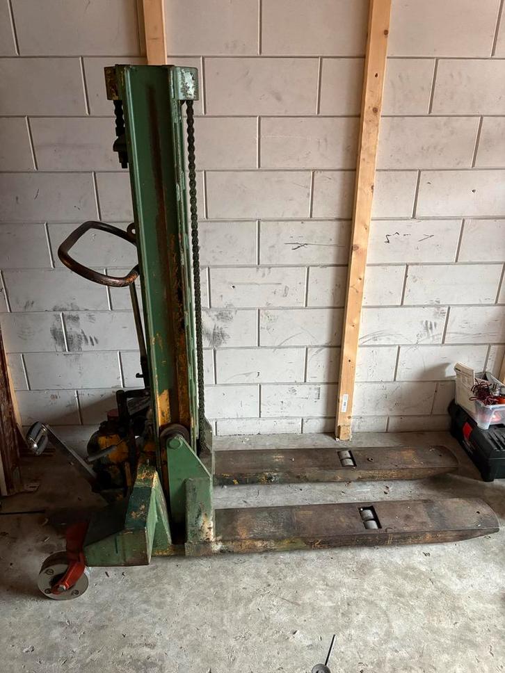 stapelaar hand palletwagen robuust 3m, Doe-het-zelf en Verbouw, Lieren en Takels, Handmatig, Ophalen