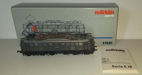 Marklin HO 37681 - Analoge 3-rail gelijkstroom E Loc BR E 18, Hobby en Vrije tijd, Modeltreinen | H0, Zo goed als nieuw, Locomotief