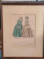 Antieke  franse Gravure  modeprent "Le Follet", Antiek en Kunst, Curiosa en Brocante, Ophalen of Verzenden