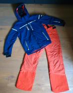 Blauwe skijas van Falcon maat 152 en oranje skibroek Oxylane, Sport- of Zwemkleding, Ophalen of Verzenden, Zo goed als nieuw, Falcon