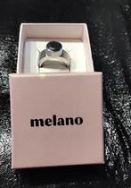 Melano Twisted Ring RVS Onyx Steen Mt 17,5 Gratis Verzenden, Zwart, Zo goed als nieuw, 17 tot 18, Met edelsteen
