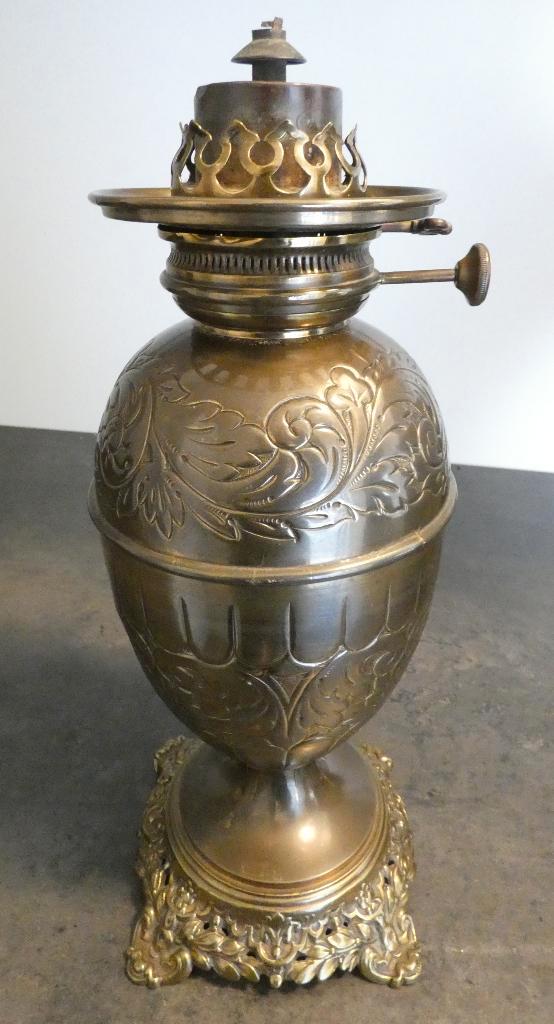 olielamp, messing en brons Brevete Paris [1709], Antiek en Kunst, Antiek | Koper en Brons, Ophalen