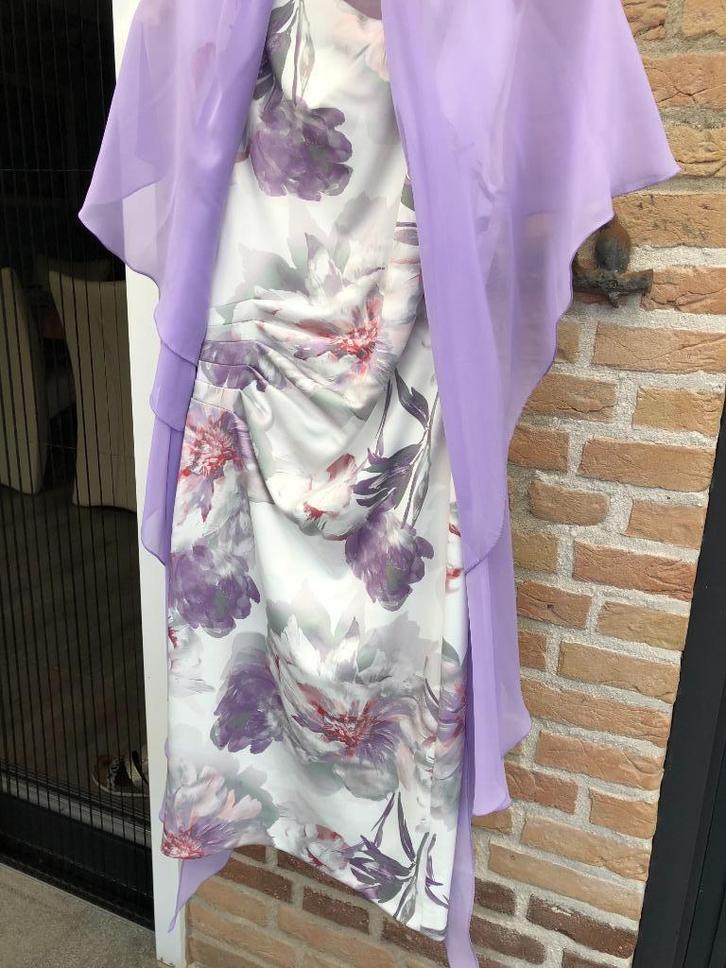 feestelijk zomers jurkje met kort jasje en dunne sjaal!XS/34, Kleding | Dames, Jurken, Zo goed als nieuw, Maat 34 (XS) of kleiner