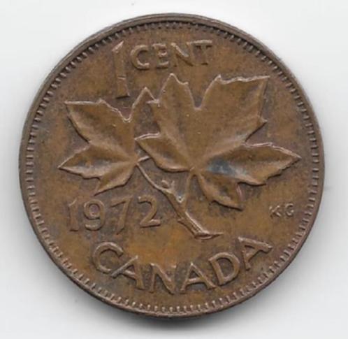 Canada 1 cent 1972 KM# 59.1, Postzegels en Munten, Munten | Amerika, Losse munt, Noord-Amerika, Verzenden