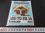 sticker VREDESTEIN SNOW+  185/70 SR 14 Tubeless M&S, Ophalen, Zo goed als nieuw