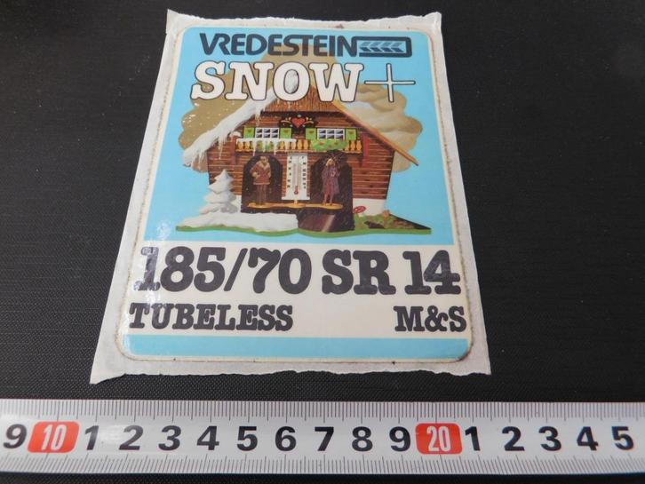 sticker VREDESTEIN SNOW+  185/70 SR 14 Tubeless M&S, Verzamelen, Stickers, Zo goed als nieuw, Ophalen