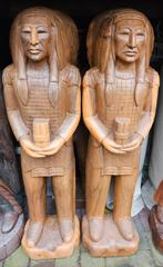 MASSIEF HOUTEN INDIANEN BEELDEN VOOR COUNTRY BAR  STEAKHOUSE, Antiek en Kunst, Ophalen