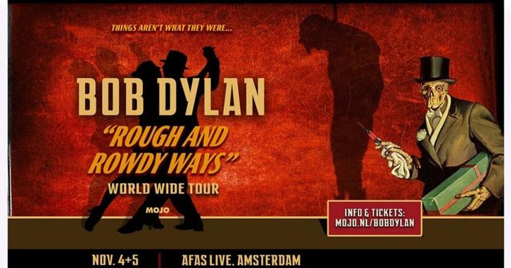 Bob Dylan kaartjes - 4 november AFAS Amsterdam, Tickets en Kaartjes, Concerten | Overige, Twee personen, November