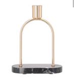 Luxe kandelaar marmer look zwart goud Eric Kuster stijl, Overige materialen, Gebruikt, Zwart, Ophalen of Verzenden