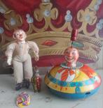 4 x antieke clown oud gebruikt speelgoed, Ophalen of Verzenden