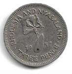 Rhodesie& Nyasaland 3 Pence 1957, Postzegels en Munten, Munten | Afrika, Verzenden, Overige landen