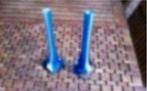 2 moderne vaasjes H 30 cm,cobalt blauw,voet 10 cm., Huis en Inrichting, Woonaccessoires | Vazen, Minder dan 50 cm, Glas, Blauw