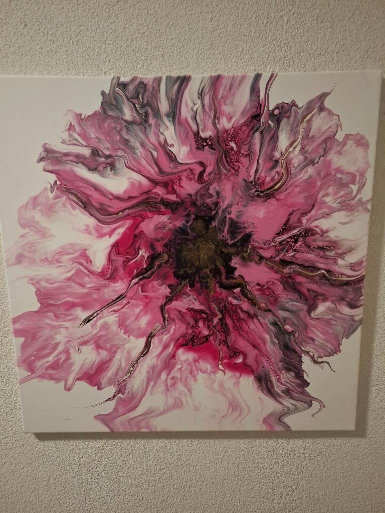 acrylschilderij afm:60x60 cm, Hobby en Vrije tijd, Ophalen, Nieuw, Acrylverf