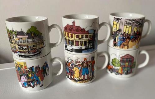 6 Verschillende mokken van Van Nelle koffie/thee.  H. 7,5 cm, Huis en Inrichting, Keuken | Servies, Zo goed als nieuw, Kop(pen) en/of Schotel(s)