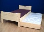 Massief houten bed met een onderschuifbed, 85 tot 100 cm, Nieuw, Ophalen of Verzenden, Lattenbodem