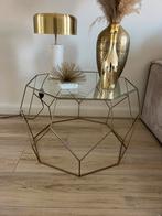 Gouden stalen side table of salon tafel, Huis en Inrichting, Tafels | Salontafels, Ophalen, 50 tot 100 cm, Zo goed als nieuw, Minder dan 50 cm