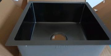  Wasbak spoelbak zwart 45x42 