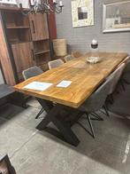 Boomstamtafel Mango 260cm + 8 Armstoelen, Ophalen, Outletliving7@gmail.com, Nieuw, Outlet