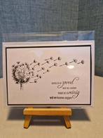 Kaartje condoleance gestempeld pluis bloem, Ophalen of Verzenden, Nieuw, Overige thema's