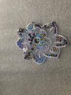 Applicatie - organdy met pailletten - 15 - 16 cm groot wit, Hobby en Vrije tijd, Naaien en Fournituren, Ophalen of Verzenden, Zo goed als nieuw