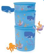 Tupperware Ocean Bussen - Set van 3 - Nieuw!, Huis en Inrichting, Keuken | Tupperware, Ophalen of Verzenden, Nieuw, Blauw, Bus of Trommel