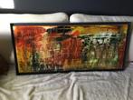 Epoxy kunstwerk geheel handgemaakt 85x4o, Antiek en Kunst, Kunst | Schilderijen | Abstract, Ophalen of Verzenden
