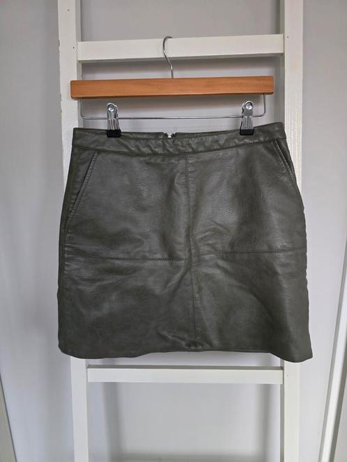 Cotton Club Groene Leren Rok - Maat S, Kleding | Dames, Rokken, Zo goed als nieuw, Maat 36 (S), Groen, Boven de knie, Ophalen of Verzenden