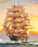 Schilderen op nummer : prachtig zeilschip, Hobby en Vrije tijd, Schilderen, Ophalen of Verzenden, Nieuw, Acrylverf