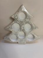 Kerstboom Waxinelichthouder - Wit/Zilver, Ophalen of Verzenden, Gebruikt