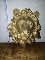 Gouden leeuwenkop voor aan de wand, Huis en Inrichting, Woonaccessoires | Wanddecoraties, Ophalen, Nieuw