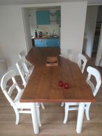 Grote houten eettafel (10 personen) L 260 x B 89 x H 75, Ophalen, Gebruikt, 200 cm of meer, 50 tot 100 cm