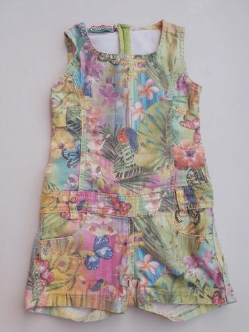 Carbone jumpsuit tuinbroek flower print CB2202 maat 116 beschikbaar voor biedingen