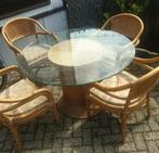 Prachtig rieten stoelen met tafel, Tuin en Terras, Tuinsets en Loungesets, Ophalen of Verzenden, Zo goed als nieuw