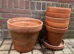 Bloempotten terracotta, Tuin en Terras, Bloempotten, Gebruikt, Rond, Tuin, Minder dan 40 cm