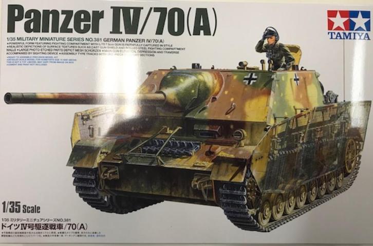 Coelianmodels, Tamiya 35381, JagdPanzer IV/70 A 1/35, € 67,-, Hobby en Vrije tijd, Modelbouw | Auto's en Voertuigen, Nieuw, Tank
