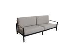 Nosso aluminium loungebank 3 personen| Black/Sand, 2 zitplaatsen, Verzenden, Bank, Loungeset