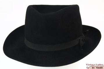 mooie Vintage Gleufhoed Stanton zwart 56,5 gratis verzenden beschikbaar voor biedingen