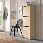 BISSA Schoenenkast 3 vakken, eikenpatroon, 49x28x135 cm, Huis en Inrichting, Kasten | Schoenenkasten, Ophalen, Zo goed als nieuw