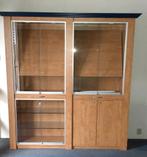 dubbele vitrine kast met afsluitbare boven en onderkast, Huis en Inrichting, Kasten | Vitrinekasten, Ophalen, Met deur(en), 150 tot 200 cm