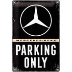 Mercedes Benz parking only relief reclamebord van metaal, Verzamelen, Ophalen of Verzenden, Nieuw, Auto's
