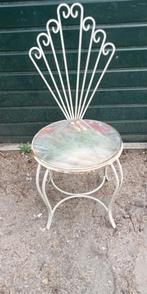 ANTIEK BROCANT STOEL METAAL KAPTAFELSTOEL, Huis en Inrichting, Stoelen, Ophalen, Gebruikt, Overige kleuren, Metaal