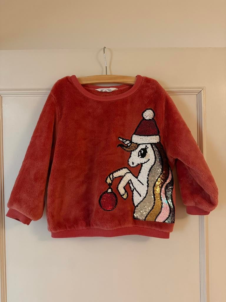 Heerlijk zachte kerstrrui/wintertrui strijktrui 104, Ophalen of Verzenden, Zo goed als nieuw, Meisje, Trui of Vest