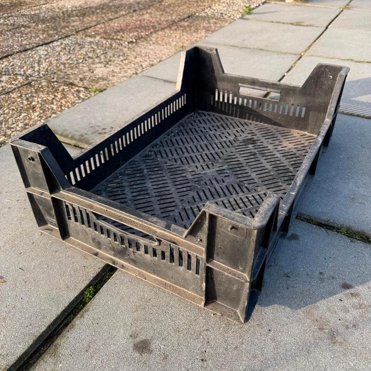 26x Wavin Stapelkratten Kratten Zwart Bakken Krat 60x40x19cm, Doe-het-zelf en Verbouw, Kratten en Dozen, Gebruikt, Krat, 50 tot 75 cm