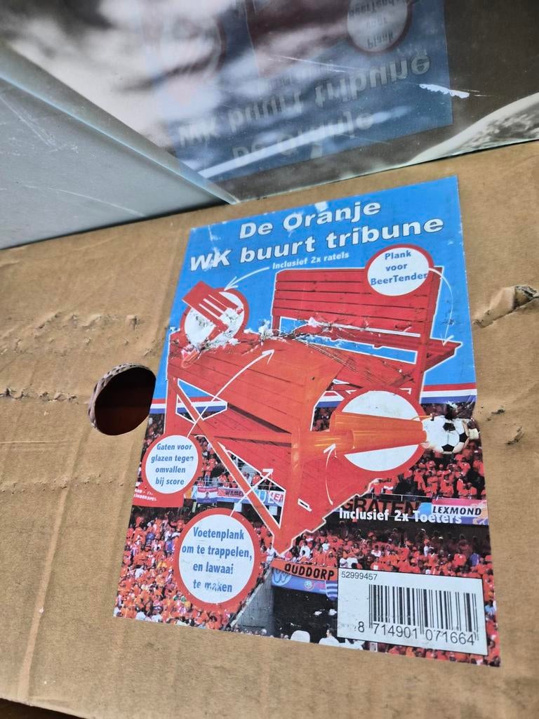 Oranje WK Buurt Tribune, Ophalen of Verzenden, Nieuw, Hout
