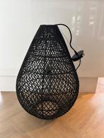 Grote Rotan Rieten Hanglamp Zwart, Huis en Inrichting, Ophalen of Verzenden, Gebruikt, 50 tot 75 cm