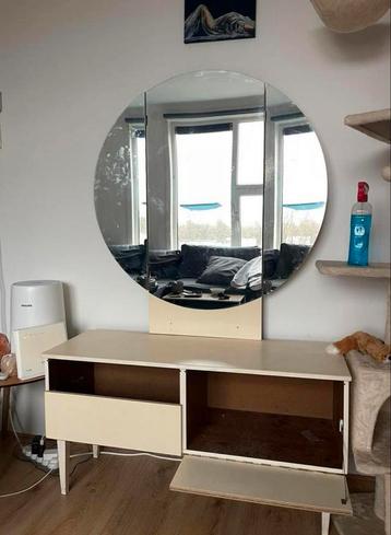 vintage spiegel dressoir/kaptafel met opbergruimte beschikbaar voor biedingen