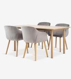 4 eetkamerstoelen Jysk Adslev/fluweel grijs, Ophalen